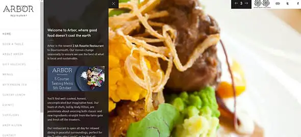 Bournemouth Arbor food Website Designs