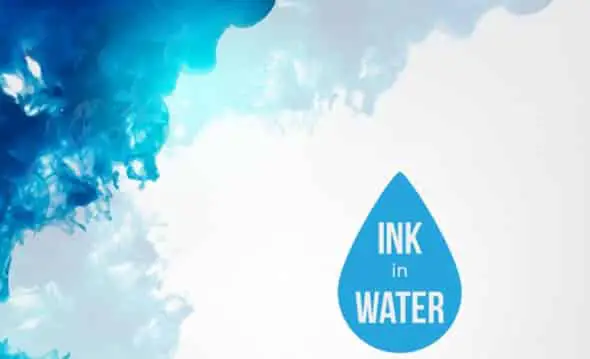Blue ink in water Vector 