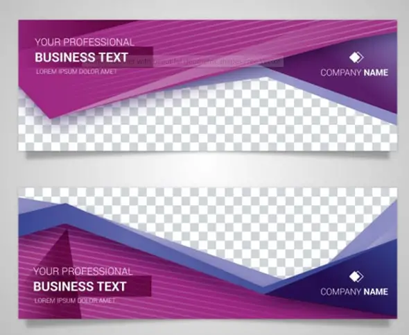 Modern banner with beautiful geometric shapes Vector 