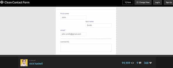 Clean Contact Form