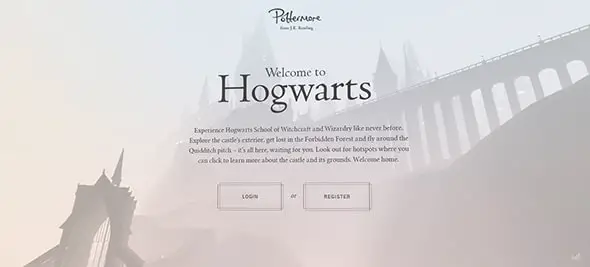 Welcome to Hogwarts - Pottermore Full Screen Photo websites