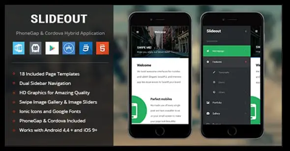 Slideout Native Web App Template