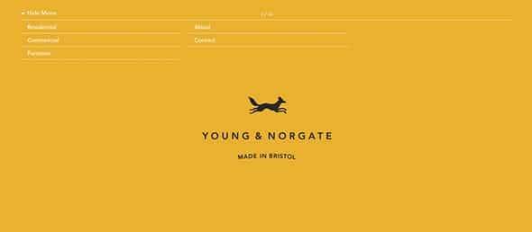 Young & Website Designs With Unusual Navigation Menus
