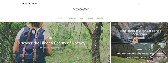 Norway - Responsive WordPress Lifestyle, Travel Blog & Magazine Theme Preview -