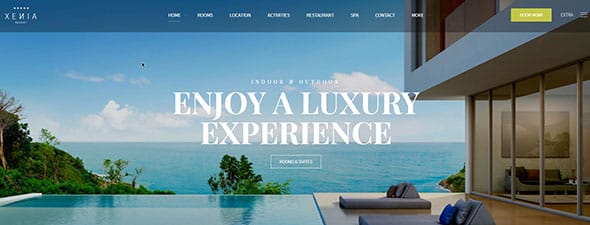 HOTEL XENIA - Hotel WordPress theme Preview - ThemeForest