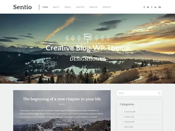 free Sentio Responsive WordPress Theme