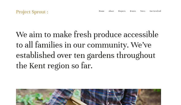 Project Sprout Squarespace Template