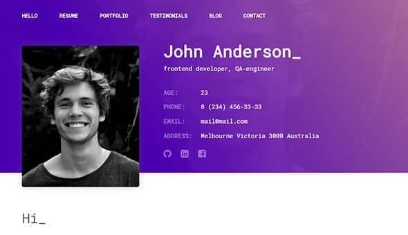 SpirIT — Portfolio & Resume HTML Template for Developers, Programmers and Freela