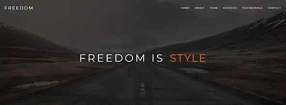 Freedom - Responsive One Page HTML Template Preview - ThemeForest