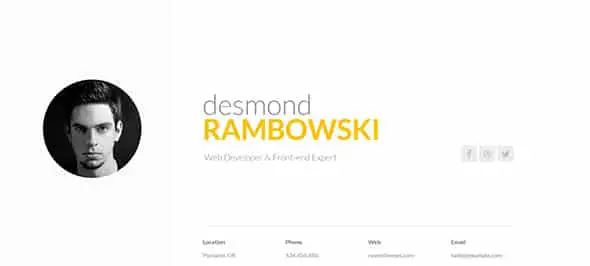Desmond_ Resume _ CV HTML Template Preview - ThemeForest