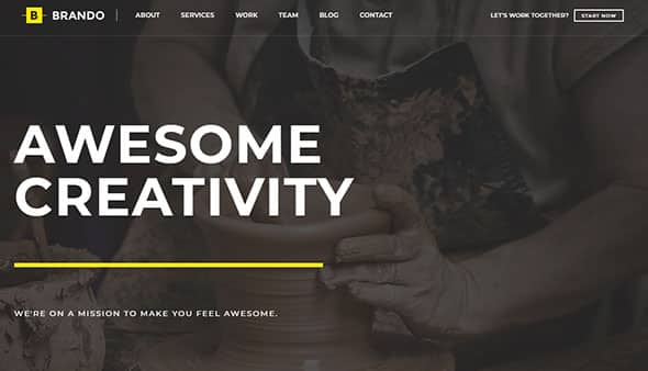 Brando Responsive & Multipurpose OnePage Template - Design Agency Responsive Website Template