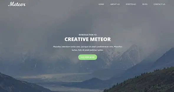 Meteor - Live View Free HTML Website Template