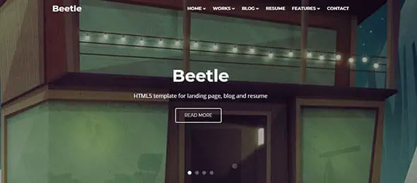 Beetle - Home page Free HTML Website Template