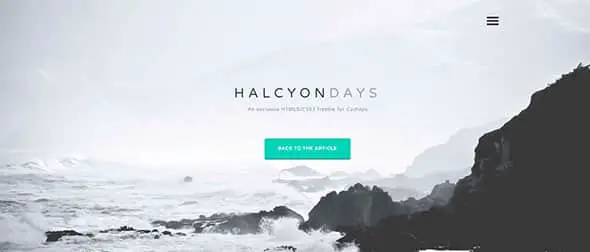 Halcyon Days - An Exclusive Freebie for Codrops Free HTML Website Template