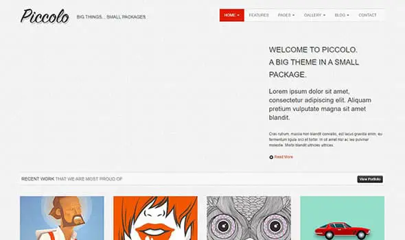 Piccolo Theme Free HTML Website Template