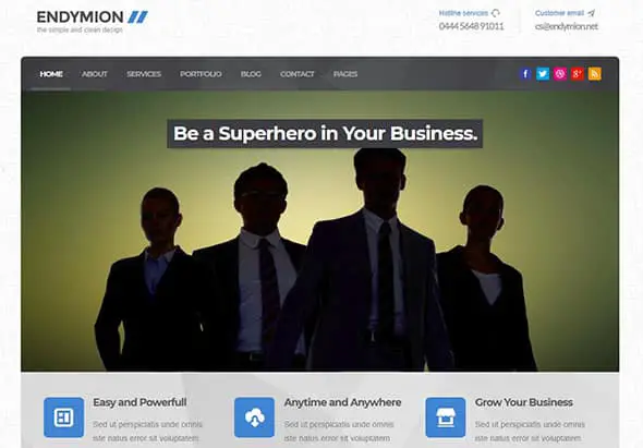 Indonez Theme - HTML - Endymion Simple Website Template