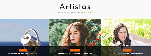 Artistas - Clean and Simple Blog Template Simple Website Template