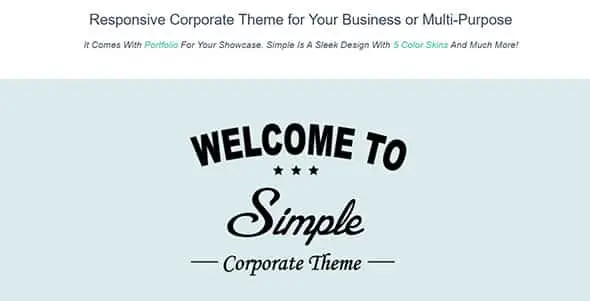 Simple _ Responsive Muti-Purpose Corporate Template Preview - ThemeForest Simple Website Template