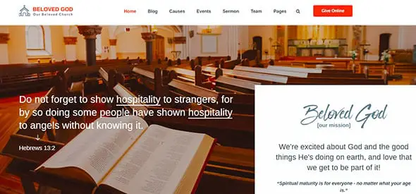 Beloved God Church and Events Html Template