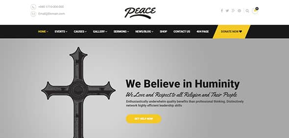 Peace - Church / Muslims / Temple HTML Template
