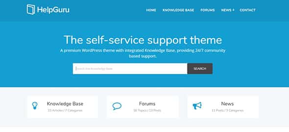 HelpGuru A Self-Service Knowledge Base WordPress Theme