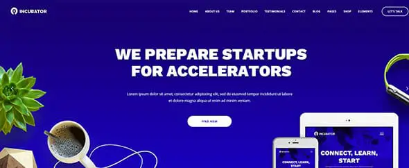 Incubator Startup – WordPress Startup Business Theme