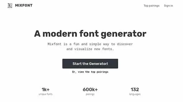Mixfont _ A modern font generator