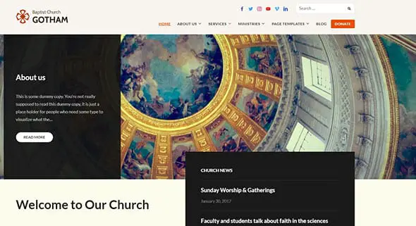 Faith Free Church WordPress Theme