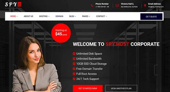 SPY PHP Website Template