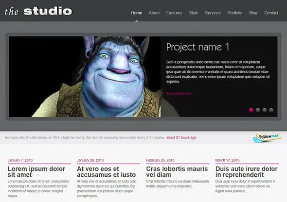 The Studio - PHP Website Template