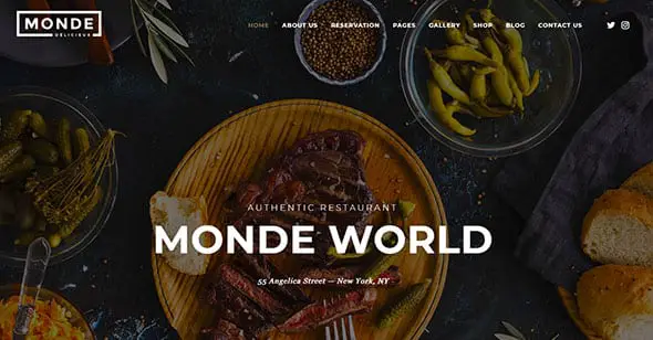 Monde - Restaurant Website Template