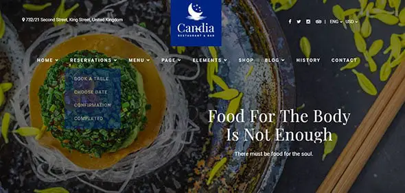 Candia - Restaurant Website Template
