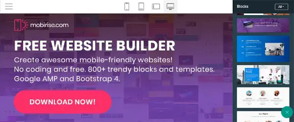 Mobirise website builder