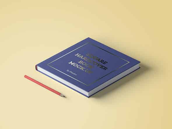 Square Hardcover Book Mockup