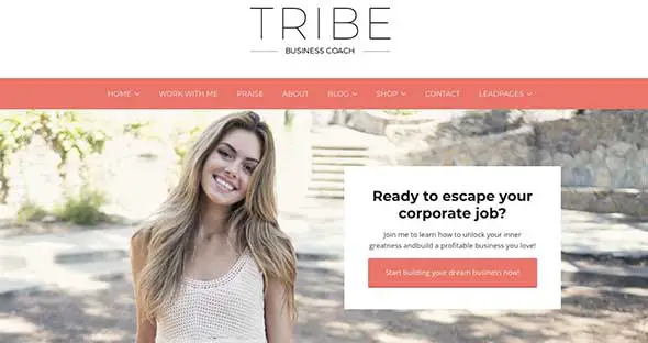 1 Tribe Coach - Feminine Coaching Business WordPress Theme