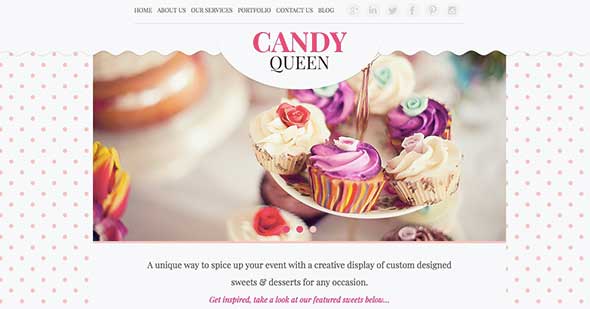 16 Candy Queen - Responsive Multi-Purpose OnePage WordPress Theme