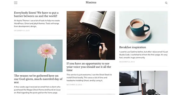 18 Maxima - Minimal Blog & Magazine WordPress Theme