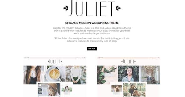 19 Juliet - A Blog & Shop Theme for WordPress