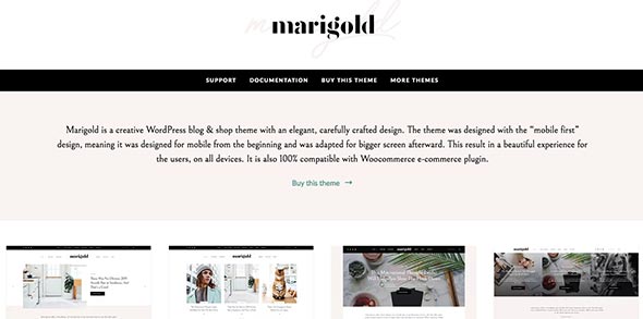 3 Marigold - A WordPress Blog & Shop Theme