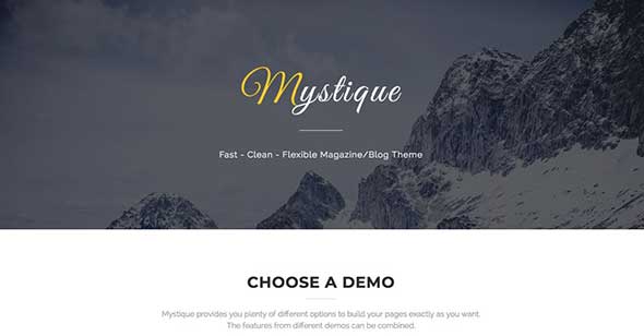 4 Mystique- Fast - Clean - Flexible WordPress Magazine News Blog Theme