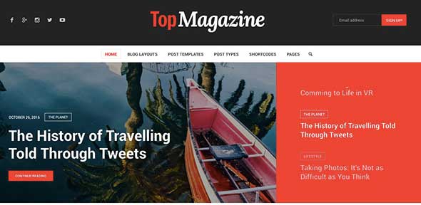 6 Top Magazine - News, Blog & Magazine WordPress Theme