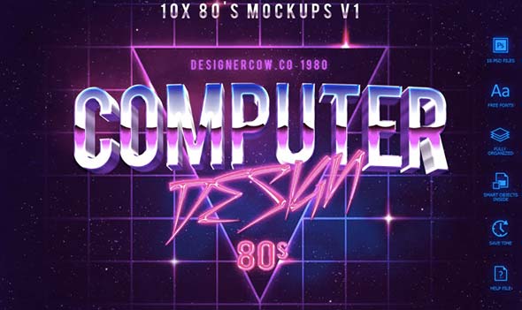 80’S STYLE TEXT MOCKUPS