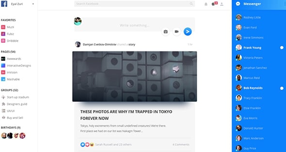 Facebook Redesign by Eyal Zuri