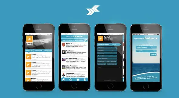 Twitter iPhone 5s Redesign by Sam Girling