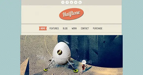 13 Halftone Vintage WordPress Theme