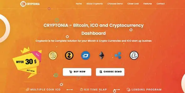 14 Cryptonia - Bitcoin, ICO and Cryptocurrency Dashboard