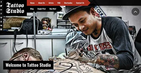 14 Tattoo Studio Artist Website Templates