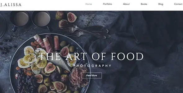 Food Photographer Free Wix Template