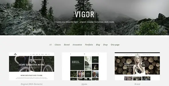 18 Vigor Vintage WordPress Theme