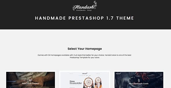 20 HandArt - Prestashop 1.7 Theme for Handmade Artists and Artisans Artist Website Templates